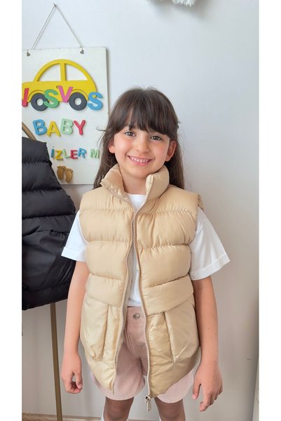 VOSVOSBABY Beige Inflatable Vest Unisex