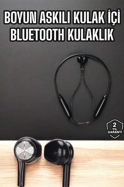 ilyas kayhan Kablolu Boyun Askılı Dijital Göstergeli Bluetooth Kulaklığı 60 Saat