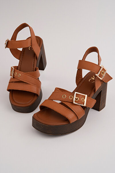 Madam Tarz Kcl-St07 Genuine Leather Belted Sandals