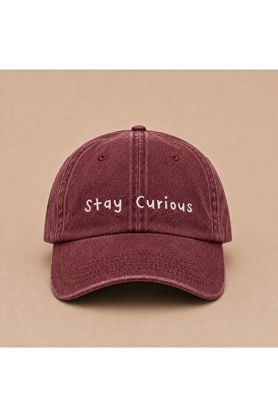 WeavedCo Stay Curious (Stay Curious) Written Vintage Washed Hat
