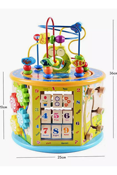 Generic Upgraded 8-in-1 Wooden Activity Cube for Kids - Intelligence & Motor ...