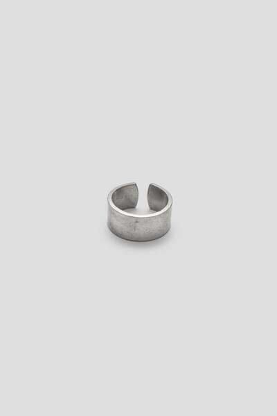 ablukaonline Unisex Antique Copper Plated Adjustable Plain Ring Silver