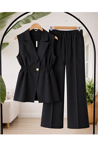 YILMAZBARMAZ Double Suit with Side Gathered Detail Vest