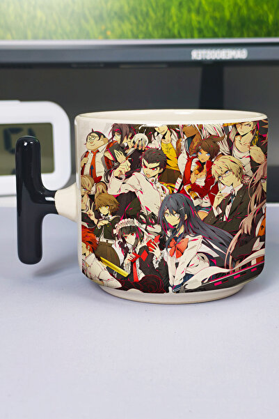 ZipZap كوب سيراميك فاخر مطبوع عليه Danganronpa (قطعة واحدة) بمقبض أسود خاص عل...