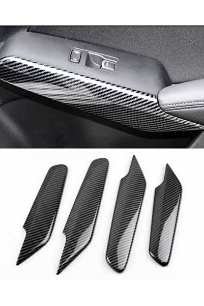 ÇAMKIRAN Honda Civic 21-25 Fe1 Uyumlu İç Kapı Kolu Yan Kaplama Karbon
