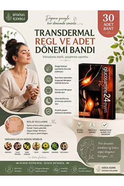ASG REGL VE ADET DÖNEMİ İÇİN 30 ADET TRANSDERMAL BANT (BİTKİSEL İÇERİKLİ VE D...