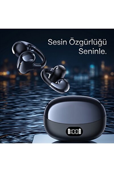 wiks Open-Ear Tasarımlı Açık Kulak Bluetooth Kulaklık, TWS Spor Kulaklığı