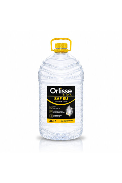 Orlisse Kimya Saf Su 3 Litre – Ütü ve Aküler İçin %100 Arıtılmış Saf Su