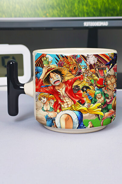 ZipZap One Piece Anime Printed Ceramic Luxury Mug (1 Piece) T-Shaped Special ...