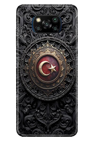 Cekuonline Poco X3 NFC - X3 Pro Kılıf Türkiye TC Temalı Desenli Darbe Emici S...
