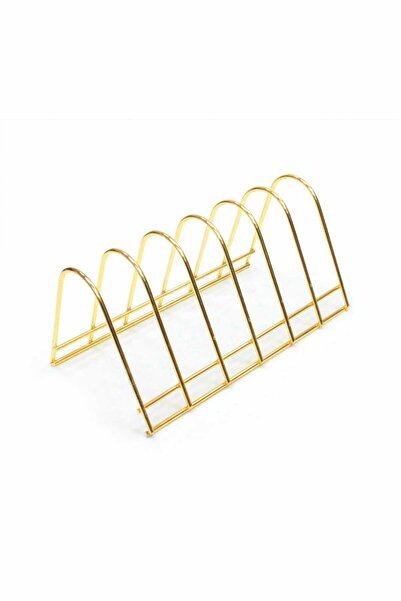 CEPHOME 3'Lü Gold Metal Organizer Tepsi Tabak Standı Bulaşıklık 6 bölmeli 1 adet
