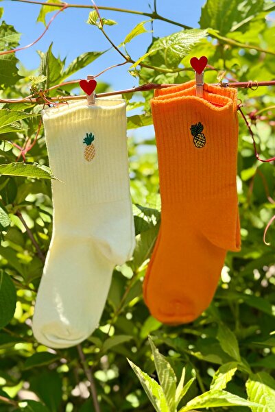 LouSocks Nakışlı Desenli 2'li Tenis Spor Çorap