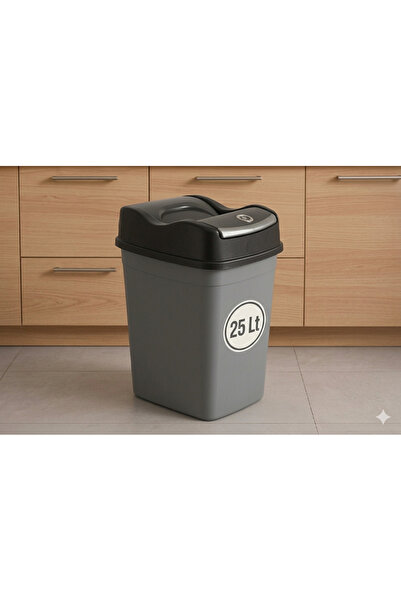 Sağlam GİRDAP ÇÖP KOVASI 25 LT GRİ