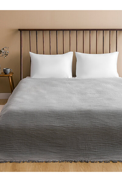 LC Waikiki Trendlucky Double Cotton Bedspread with Difference in Color