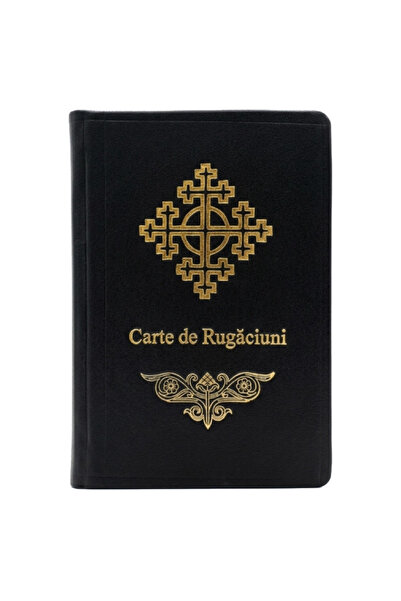 Monolight Carte de rugaciuni – marime mica, coperta naturala din piele, negru