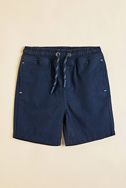 R&B Solid Shorts with Drawstring Waist