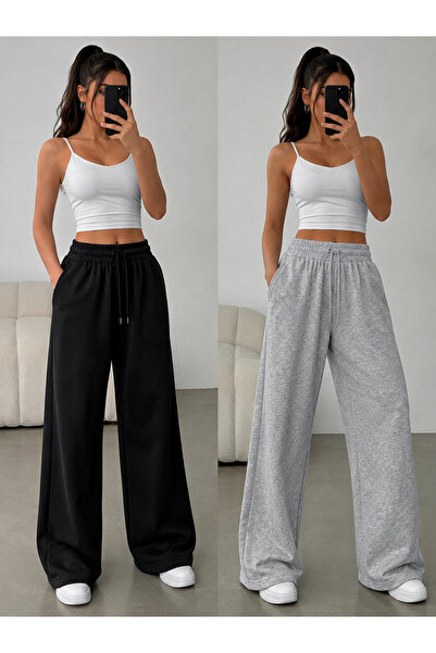 modlux Double Black and Gray Sweatpants Models - Maximum Comfort for Everyday...
