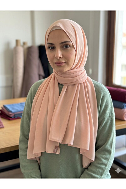 Larissa Scarf Valenstone Queen krep şifon şal premium ürün düz renk terletmey...