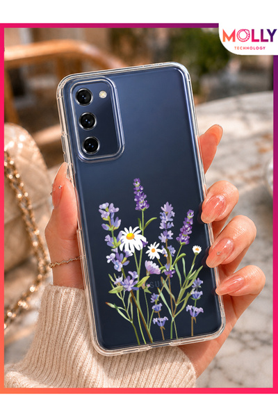 Molly SAMSUNG GALAXY S20 FE İçin Lavanta Bahçesi Desenli Silikon Kılıf