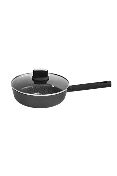 Zilan Cratita ZLN0881 Negru cu invelis din marmura, 5 straturi, 26 cm si mane...