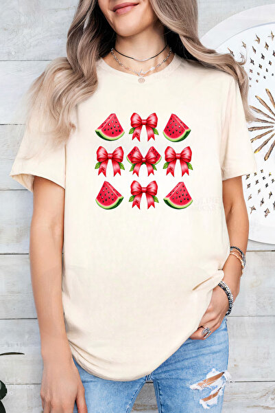 Sarah's Boutique Women's T-shirt – 100% cotton – Melon Bows