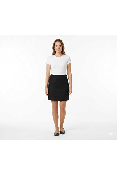 Esprit Fustă Mini Elegantă din Amestec de Lână, Culoare Negru, Mărimea 36
