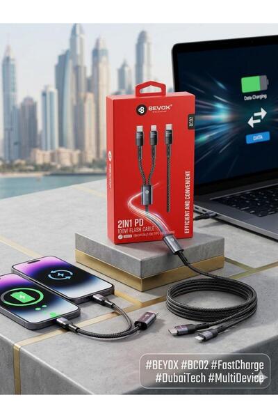 Beyox كابل فلاش BYX-2 IN 1 BC02 بقوة 100 واط