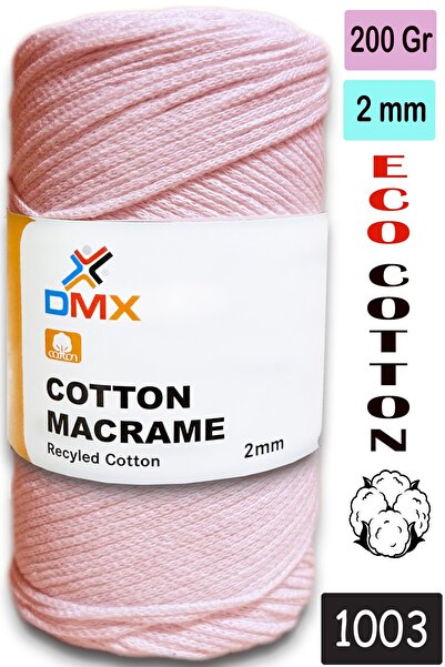 Diva İplik Dmx 2 Mm-Premium Cotton Cotton Macrame Rope-Cotton Chain Macrame B...