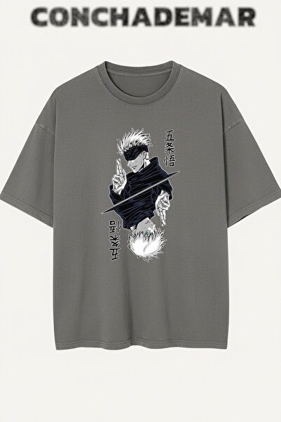 Vordevia Jujutsu Kaisen Printed Colorful Oversize T-Shirt Printed Premium Ove...