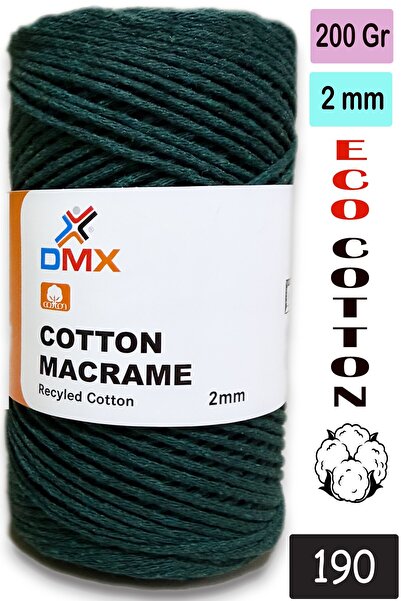 Diva İplik Dmx 2 Mm-Premium Cotton Cotton Macrame Rope-Cotton Chain Macrame B...