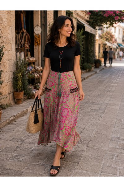 MENSAR OTANTİK Patterned Shalwar Skirt Standard 38/44