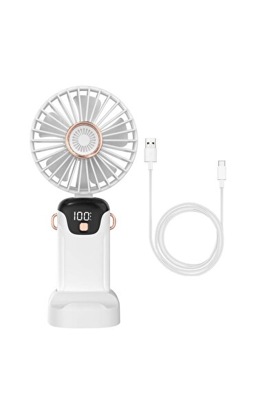 UNİBOX Mini portable fan, 5 speeds, white, 19.3x9x4.5cm