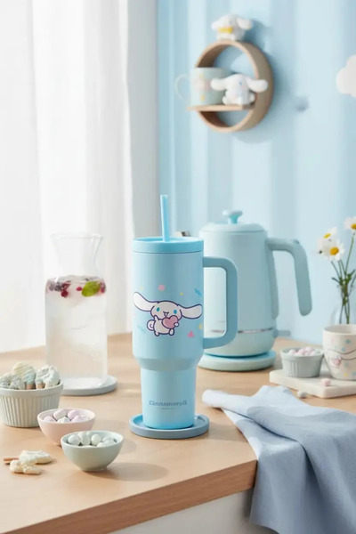 Miniso Sanrio Licensed Cinnamoroll Thermos 1200 ml – Double Walled with Straw...