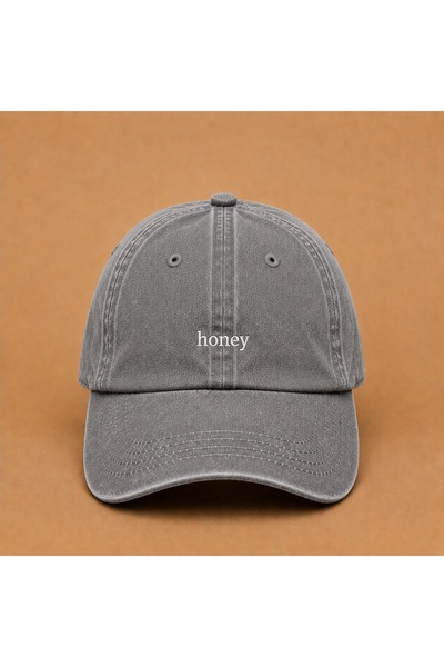 WeavedCo Honey (Sweetheart) Embroidered Vintage Washed Cap Hat