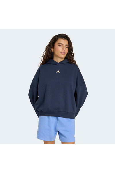 adidas 3-Stripes Studio Kadın Mavi Hoodie