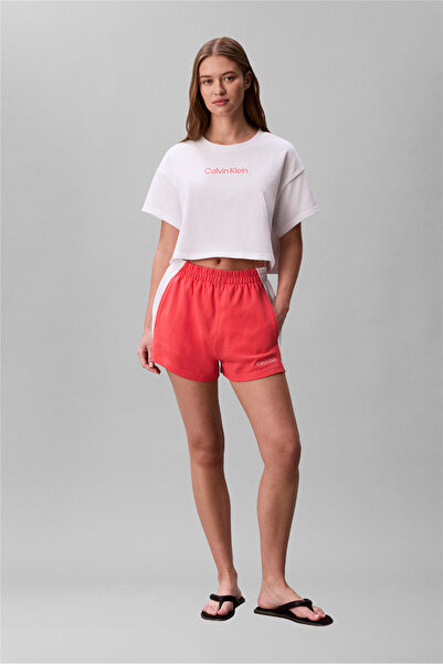 Calvin Klein Women's Brand Logo White T-Shirt Suitable for Daily Use Lv00Q612...