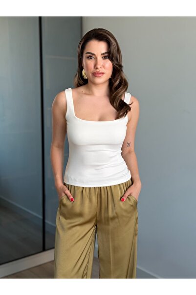 ROUPAS COLLECTİON Kalın Askılı Modal Bluz
