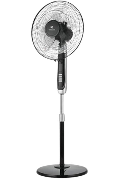 MEBASHI Stand Fan, 16 Inch, Remote Control, LED Display, 3 Speed, 65W, Black-...