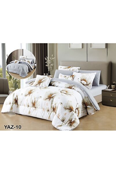 SFT Summer Royal 8 Pieces Reversible Luxury Bedspread Set for You and Your El...