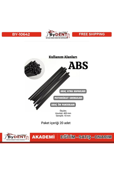 ByDENT Plastik Elektrot - Kaynak Çubuğu - P (Abs) Siyah (Geniş)
