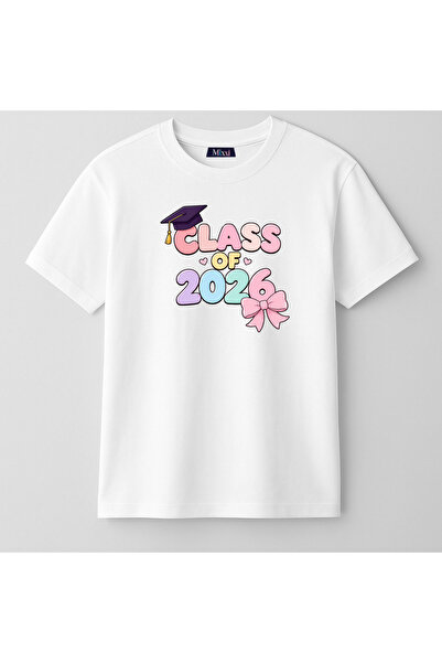 mixxi fashion Class of 2026 Graduation School Short Sleeve T-Shirt for Girls ...