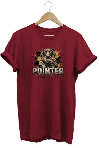 WİDİ Unisex Pointer Hunt Printed T-Shirt - Hunter Dogs Series Crew Neck Cotto...