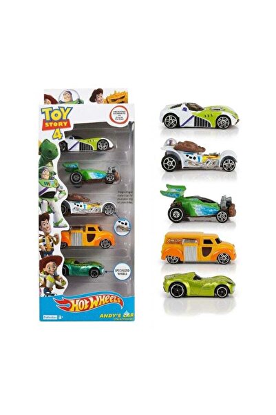 HOT WHEELS مجموعة سيارات توي ستوري المصبوبة بالقالب 5 قطع، مجموعة سيارات سباق...