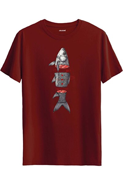 Colermi Shredded Fish Anatomy Design T-Shirt