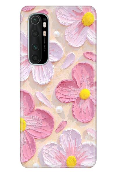 Cekuonline Xiaomi Mi Note 10 Lite Kılıf Paint Botanical Temalı Desenli Darbe ...