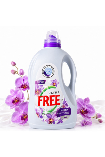 Ultra Free FREE Ultra Orchid liquid laundry detergent, 4 L, 100 washes, flora...
