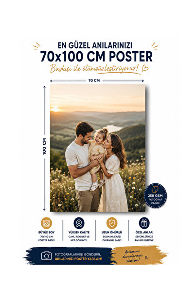Rosaart Kişiye Özel 70x100 Cm Poster Baskısı, Büyük Boy Baskı, İstenilen Görs...