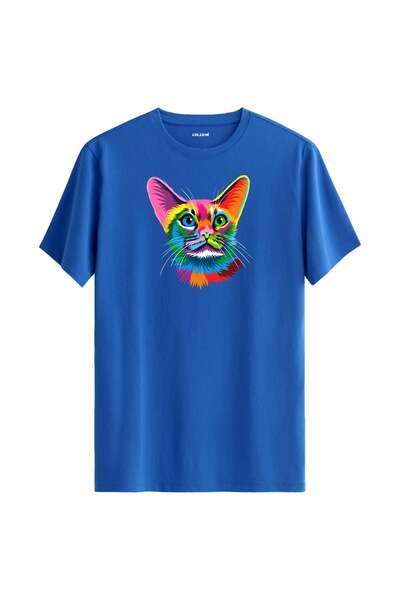 Colermi Colorful Ivy Cat Printed T-Shirt