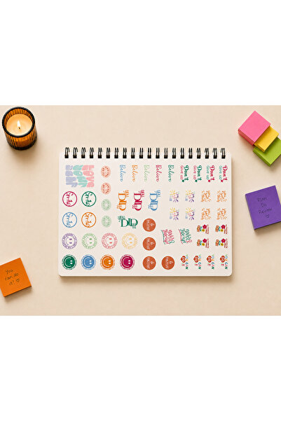 PickyTidy A5 Size, 60 Pages with Wire Spiral, Planner, 3 Pages of Stickers