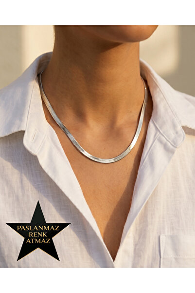 stainless steell 316L Steel Silver Italian Women's Necklace